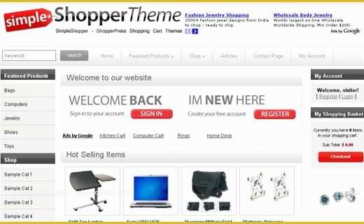 Shopping Cart Template Free Download In PHP Of Online Exam Website Templates Free