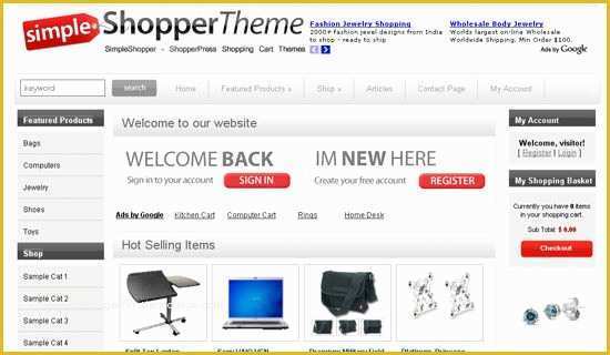 Shopping Cart Template Free Download In PHP Of Online Exam Website Templates Free