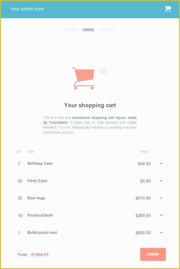 Shopping Cart Template Free Download Of Responsive Shopping Cart Template Responsive Shopping Cart