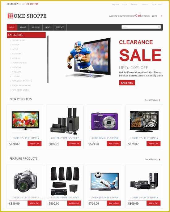 Shopping Cart Website Templates Free Download HTML with Css Of 50 Best E Merce Website Templates Free & Premium