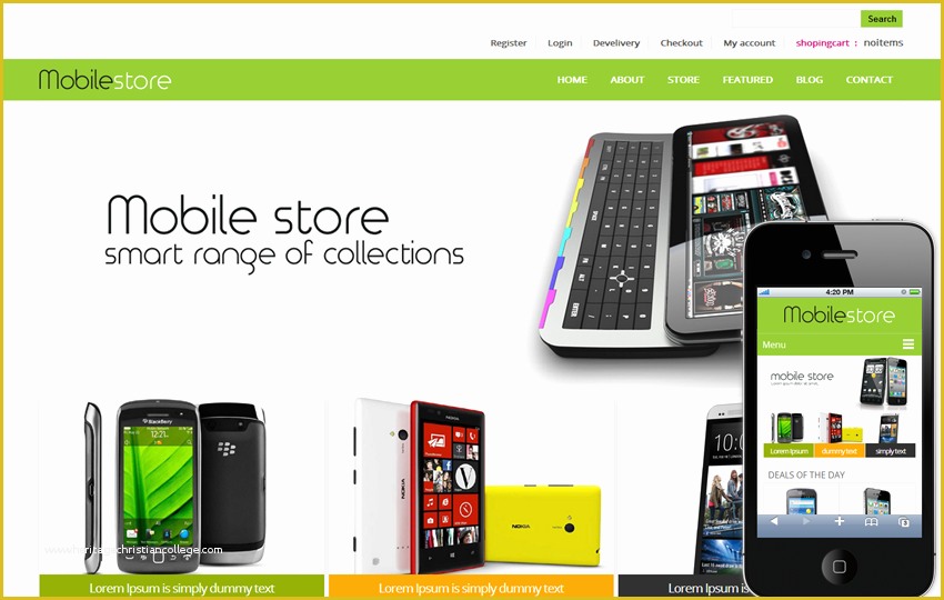 Shopping Site Template Free Download Of Mobile Store E Merce Shopping Cart Mobile Website