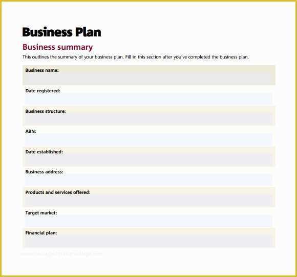 Short Business Plan Template Free Of 16 Sample Small Business Plans