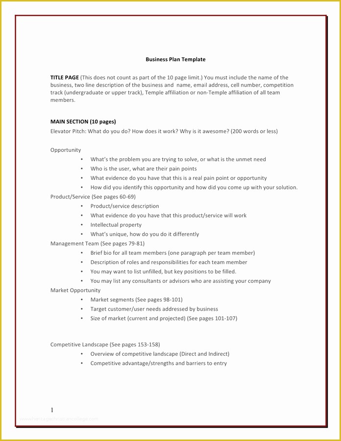 Short Business Plan Template Free Of Short Business Plan Template In Word and Pdf formats