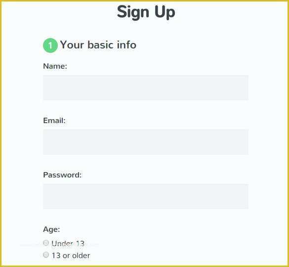 Sign Up form Template HTML Css Free Download Of 19 HTML5 Signup &amp; Registration forms – Free HTML Css
