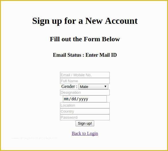 Sign Up form Template HTML Css Free Download Of 20 HTML5 Signup & Registration forms HTML Css