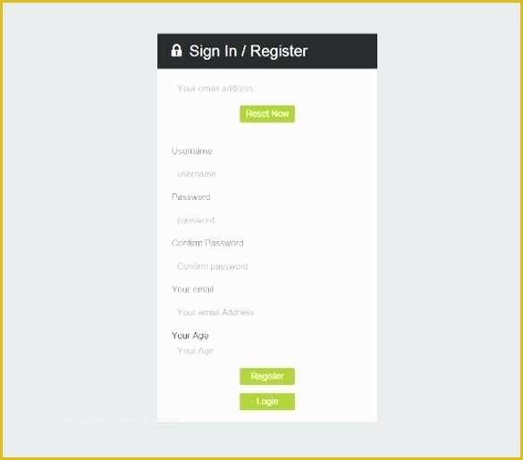 Sign Up form Template HTML Css Free Download Of Sign In form Template