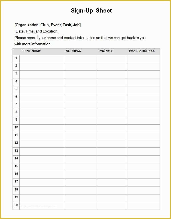 Sign Up form Template HTML Css Free Download Of Sign Up Sheet Template 13 Download Free Documents In