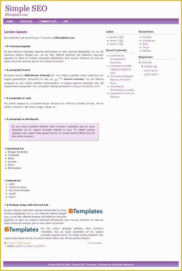Simple Blogger Templates Free Of 30 Best Seo Blog Templates Free & Premium themes
