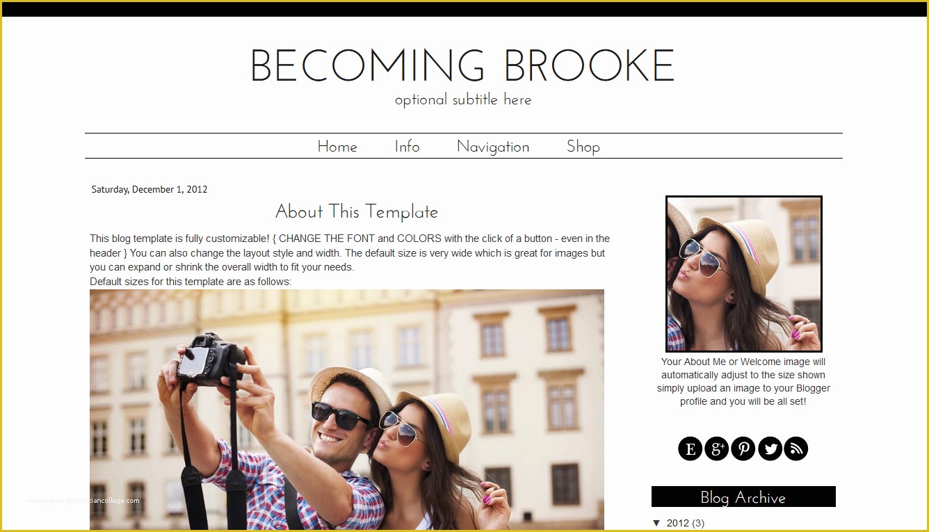 Simple Blogger Templates Free Of Black & White Blogger Template