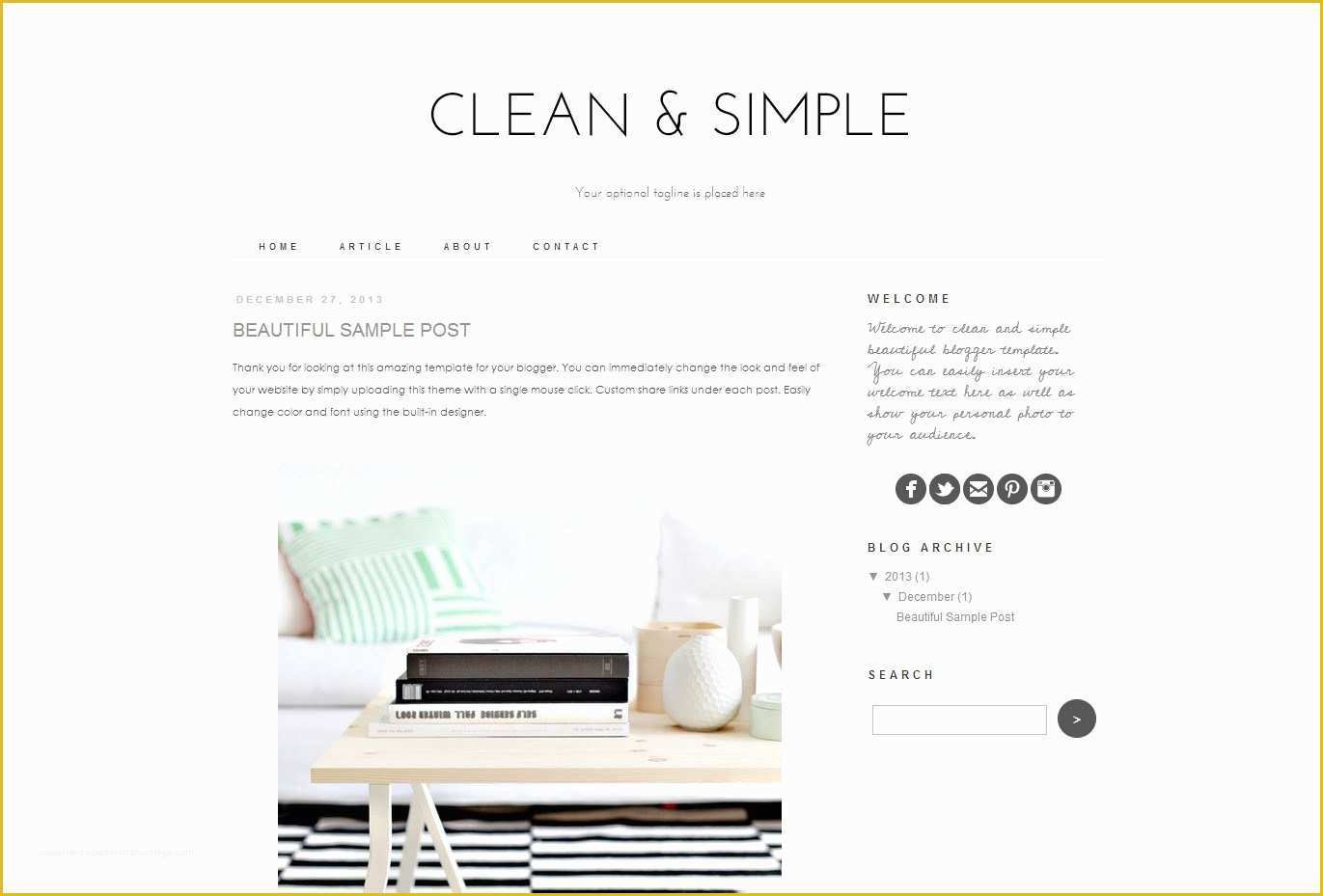 Simple Blogger Templates Free Of Blogger Template Clean and Simple themes Creative Market