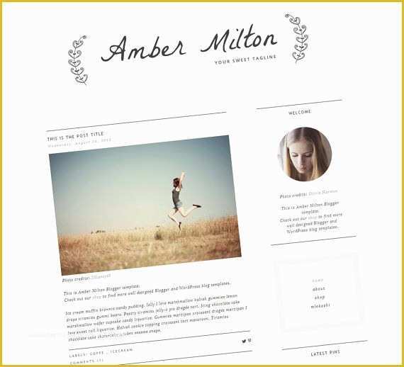 Simple Blogger Templates Free Of Clean Blogger Template Premade Blog Template