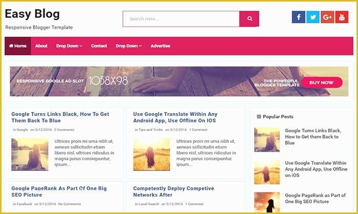 Simple Blogger Templates Free Of Easy Blogger Template