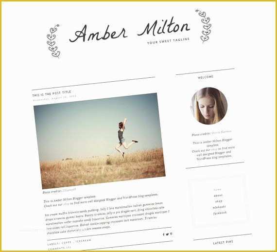 Simple Blogger Templates Free Of Premade Blog Template — Sleek Blog Design — Responsive