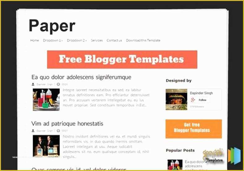 Simple Blogger Templates Free Of Shuffled Paper Simple Blogger Template Free Graphics