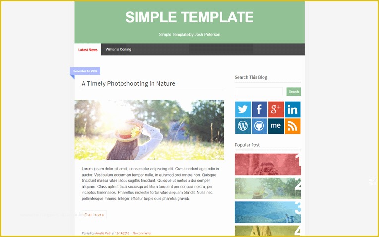 Simple Blogger Templates Free Of Simple Clean Layout Responsive Blogger Template