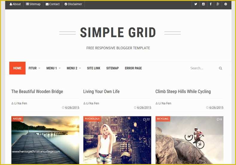 Simple Blogger Templates Free Of Simple Grid Blogger Template • Templates 2018