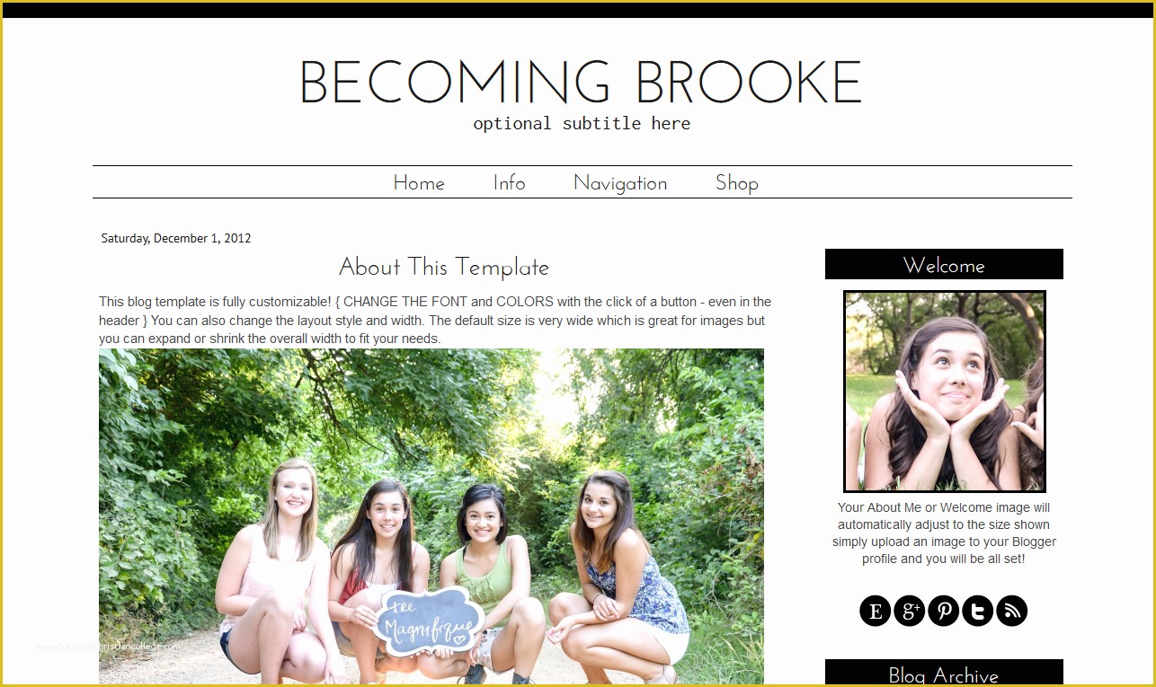 Simple Blogger Templates Free Of Simple Premade Blogger Template Black White Brooke