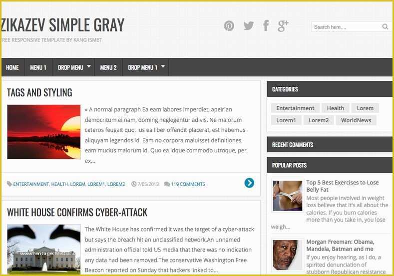 Simple Blogger Templates Free Of Zikazev Simple Gray Blogger Template 2014 Free Blogger