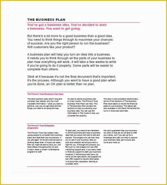 Simple Business Plan Template Free Of Simple Business Plan Template – 20 Free Sample Example