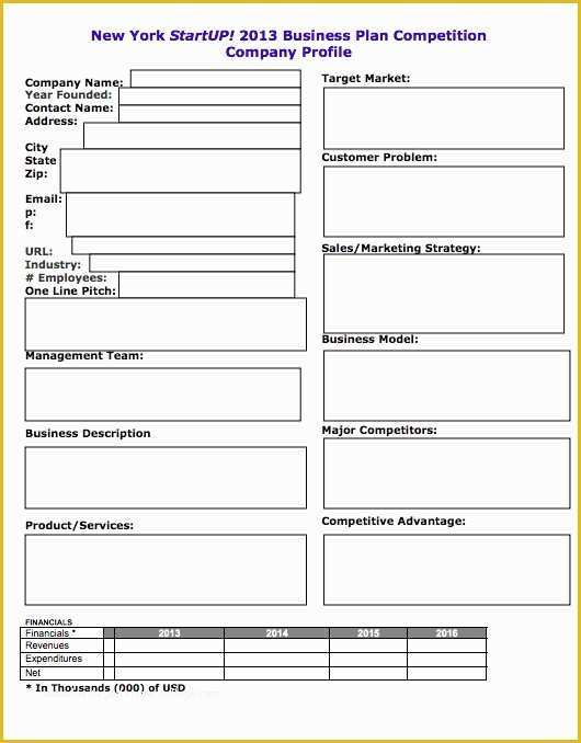 Simple Business Plan Template Free Of Startup Business Plan Template Pdf