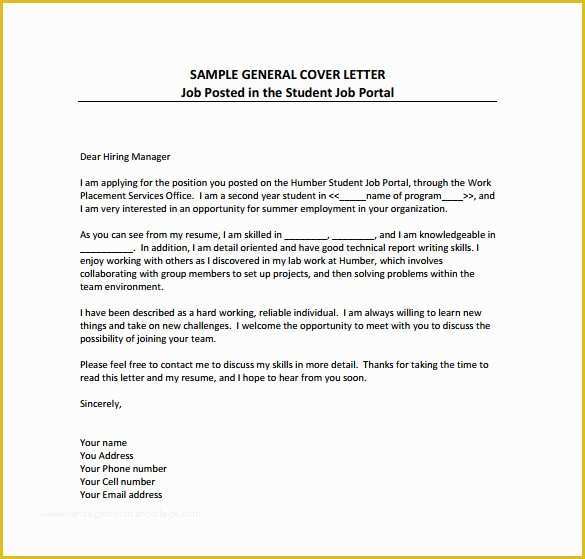 Simple Cover Letter Template Free Of 51 Simple Cover Letter Templates Pdf Doc