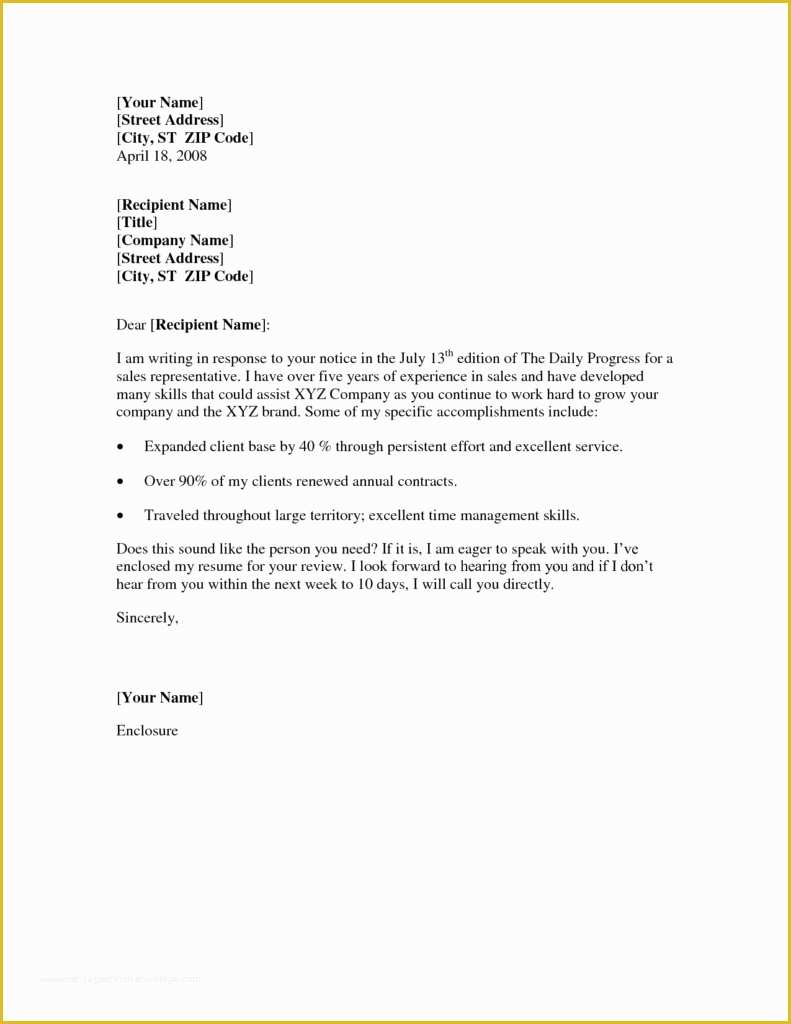 Simple Cover Letter Template Free Of Basic Cover Letter