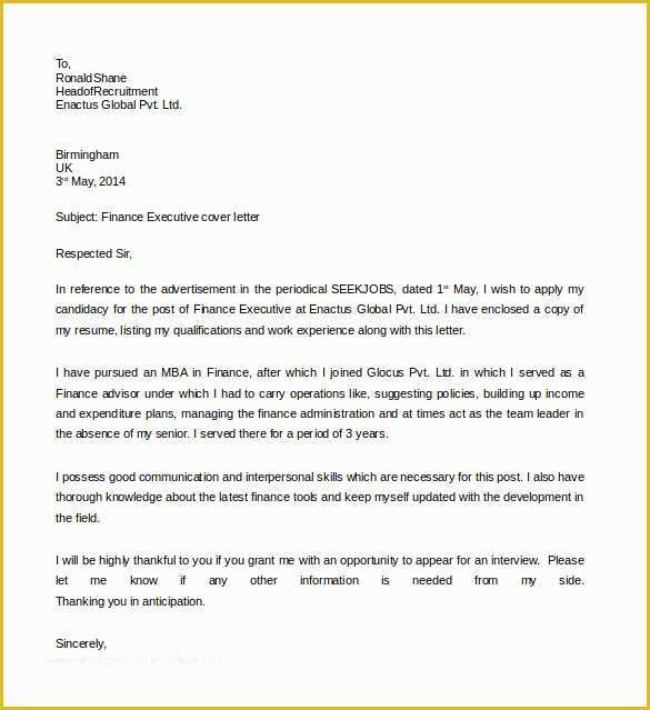 Simple Cover Letter Template Free Of Cover Letter Example 24 Download Free Documents In Word