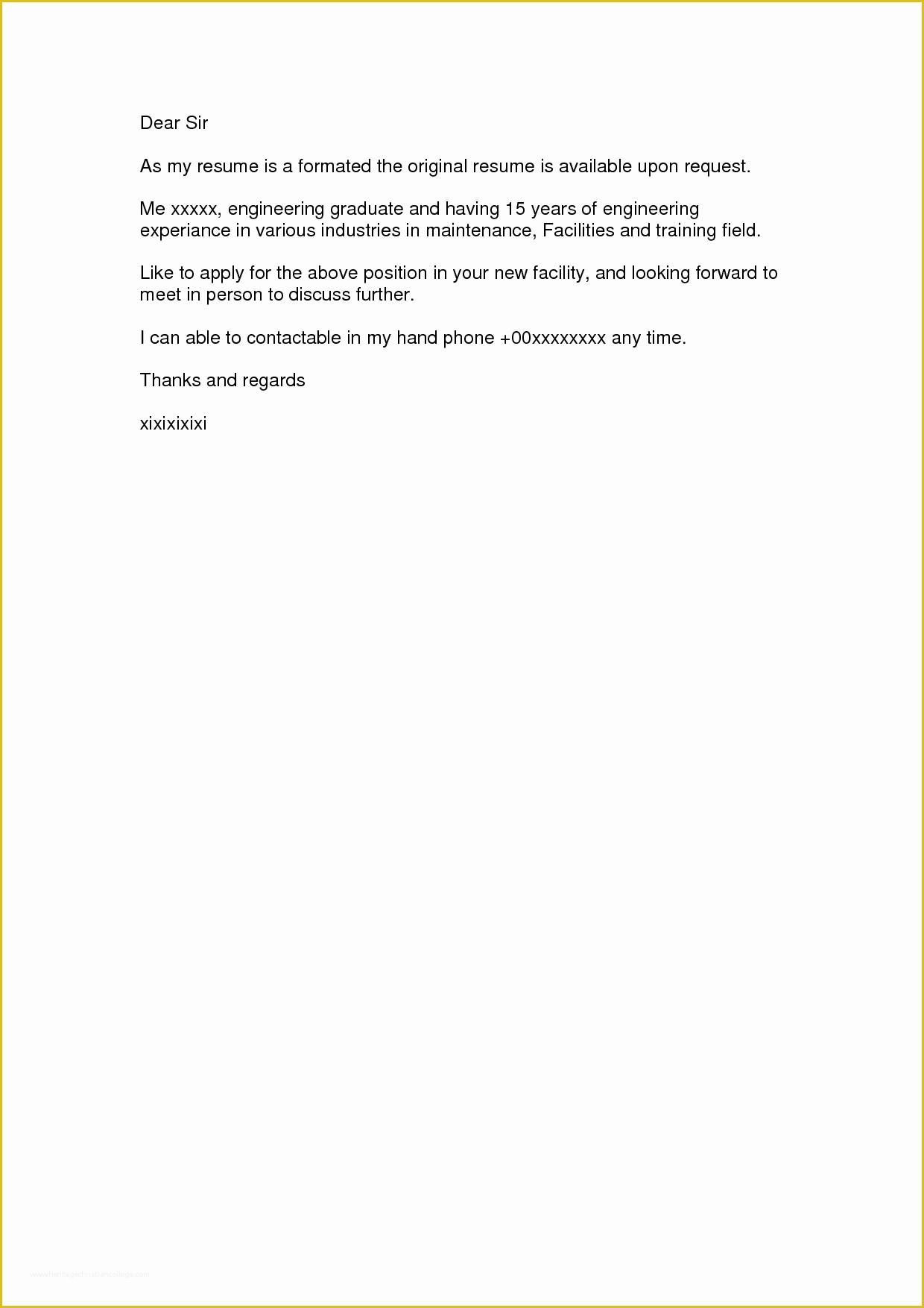 Simple Cover Letter Template Free Of Simple Cover Letter Easy Template Pix Widescreensimple