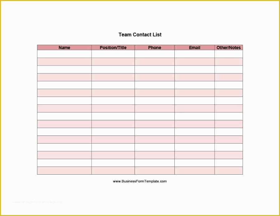 Simple Ebay Templates Free Of 40 Phone & Email Contact List Templates [word Excel]