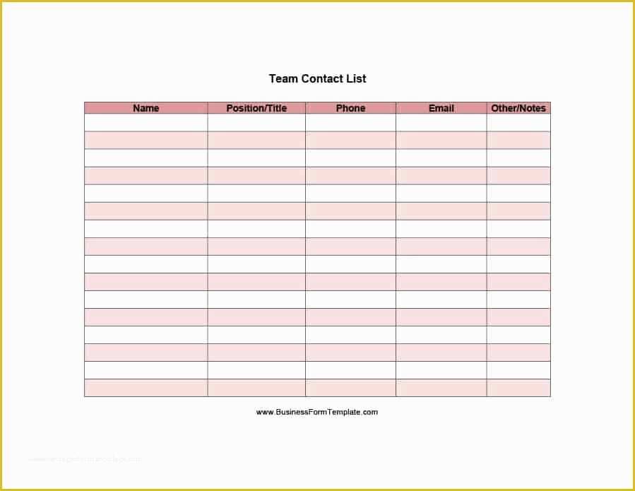 Simple Ebay Templates Free Of 40 Phone &amp; Email Contact List Templates [word Excel]