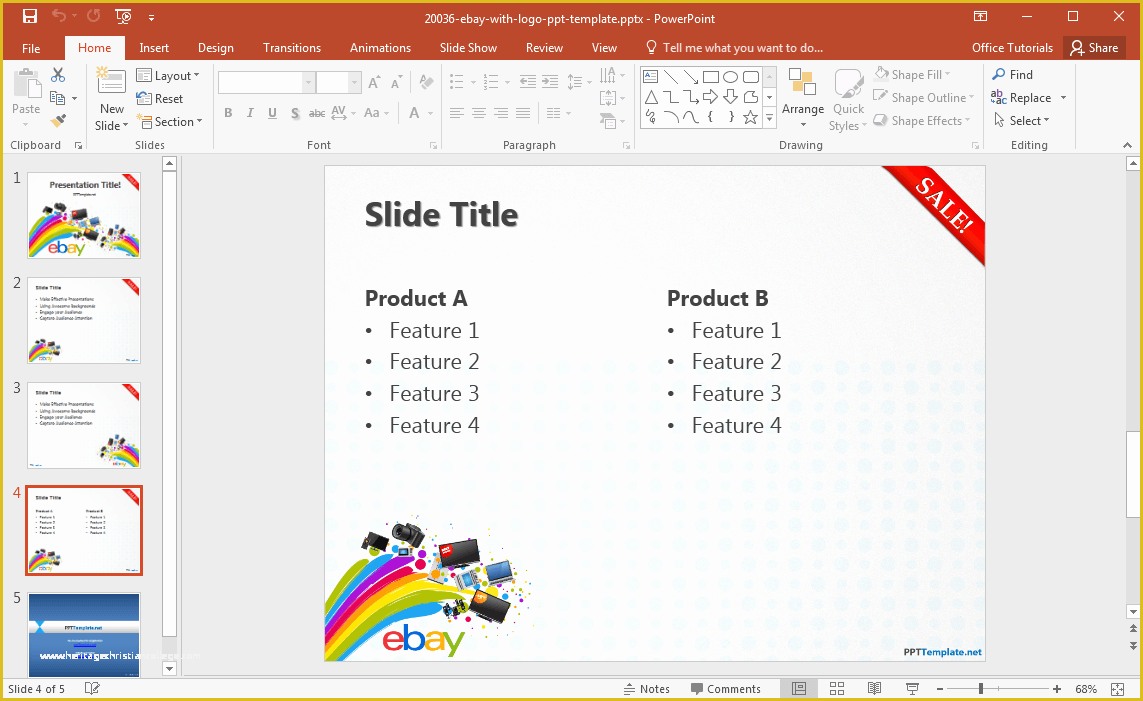 Simple Ebay Templates Free Of Free Ebay Powerpoint Template