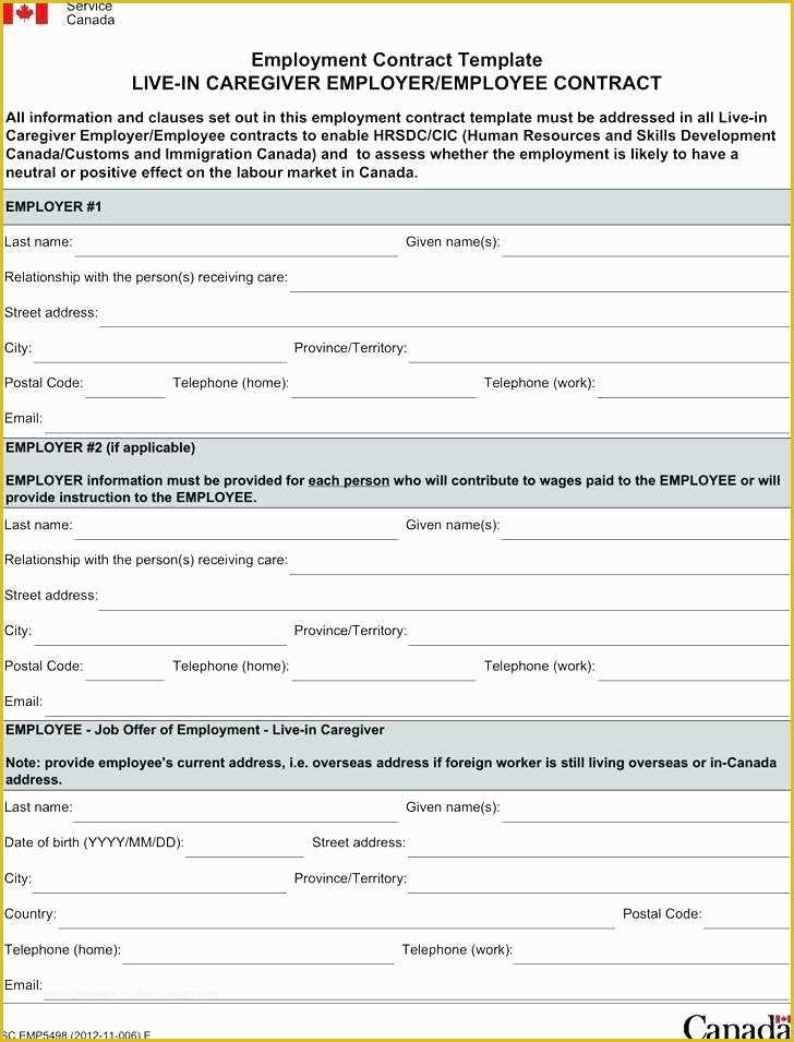 Simple Employment Contract Template Free Of Simple Employment Contract Template Example Employment