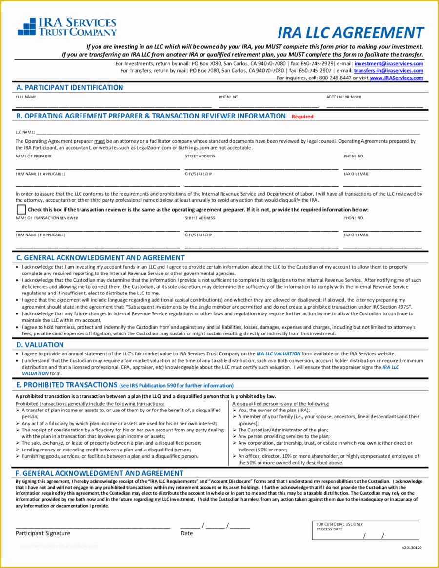 Simple Llc Operating Agreement Template Free Of 2018 Llc Operating Agreement Template Fillable