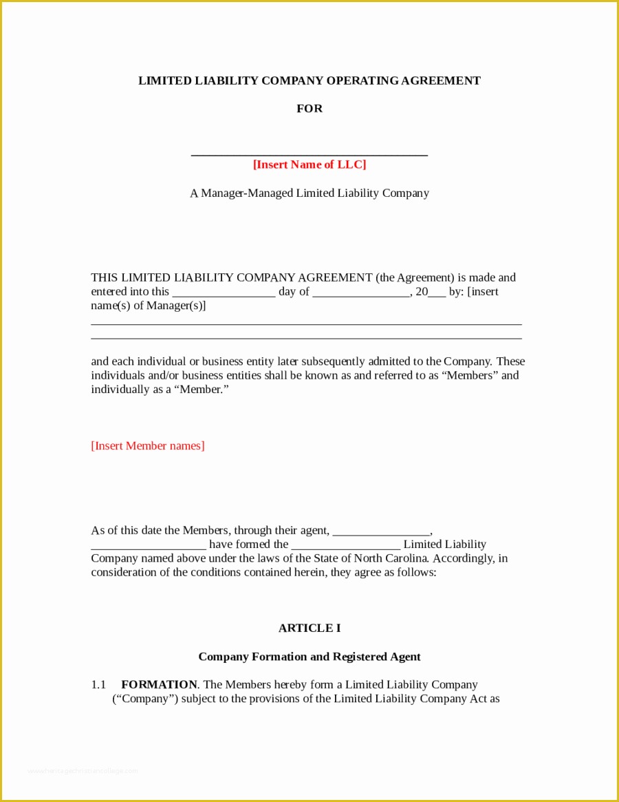 Simple Llc Operating Agreement Template Free Of 2018 Llc Operating Agreement Template Fillable