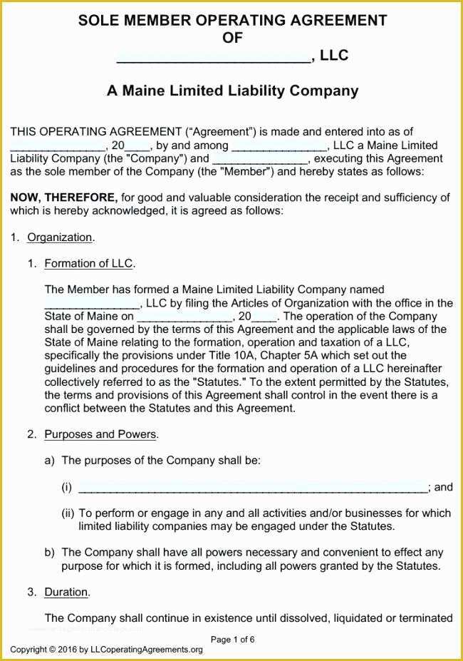 Simple Llc Operating Agreement Template Free Of Single Member Operating Agreement Template Fresh Llc