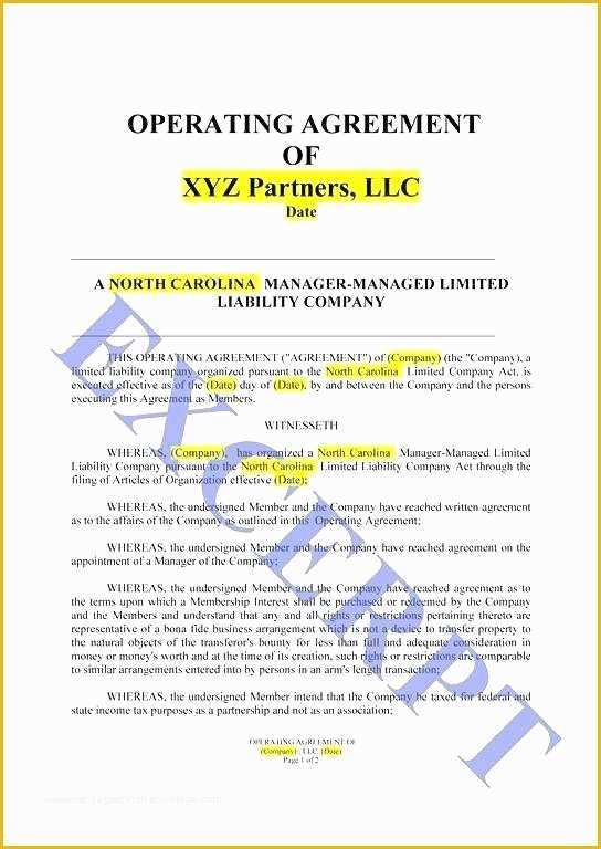 Simple Llc Operating Agreement Template Free Of Template Operating Agreement for Llc – Angliangfo