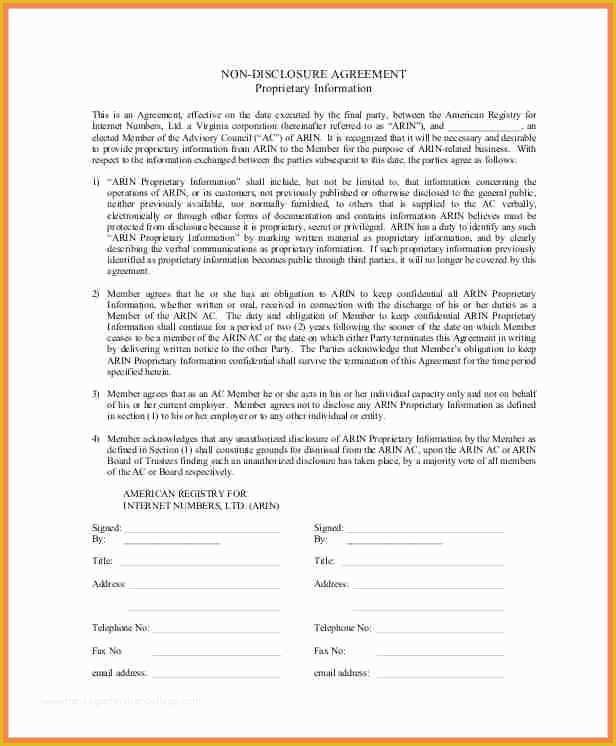 Simple Nda Template Free Of 5 Basic Non Disclosure Agreement Template 