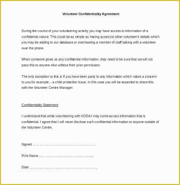 Simple Nda Template Free Of Confidentiality Agreement Template Free