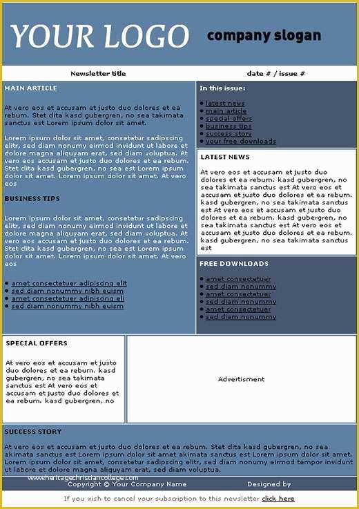 Simple Newsletter Templates Free Of 8 Best Of Free Newsletter Template Samples Free