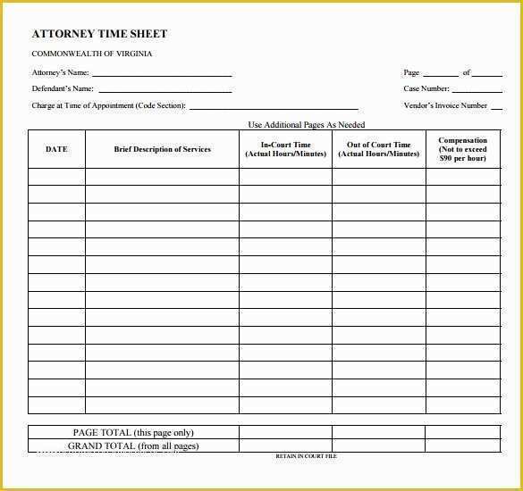 Simple Timesheet Template Free Of 10 attorney Timesheet Templates – Free Sample Example