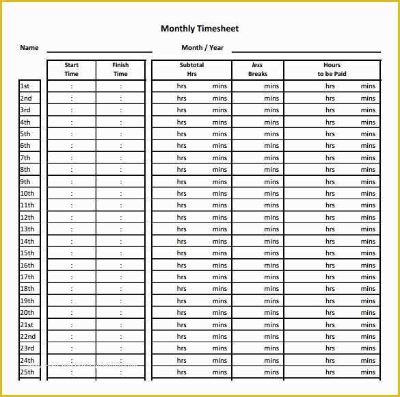 Simple Timesheet Template Free Of 31 Simple Timesheet Templates Doc Pdf