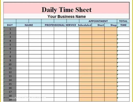 Simple Timesheet Template Free Of Daily Timesheet Template 10 Free Download for Pdf Excel