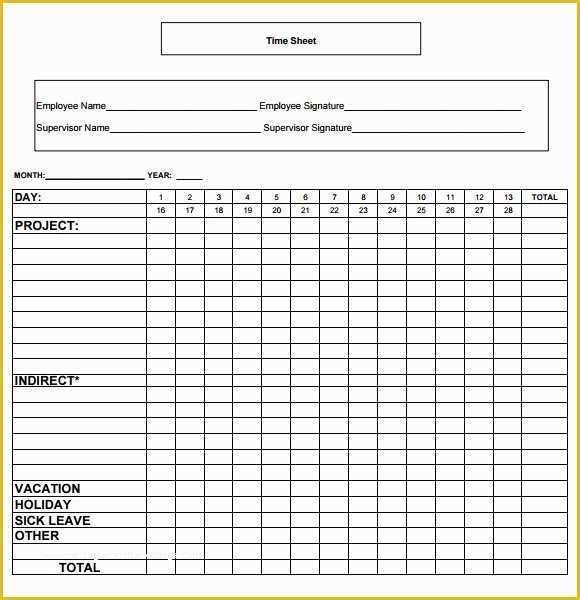 Simple Timesheet Template Free Of Monthly Timesheet Template 22 Download Free Documents