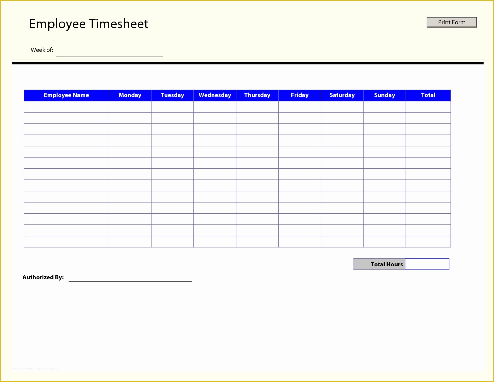 Simple Timesheet Template Free Of Printable Time Sheets