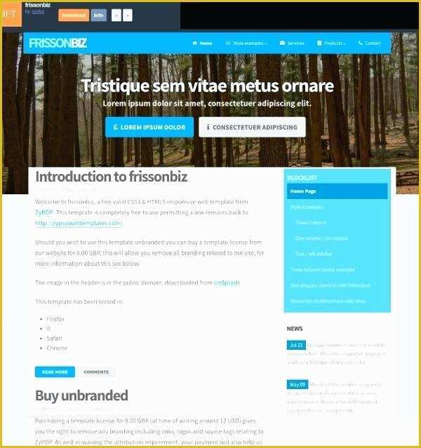 Simple Website Templates Free Download HTML with Css Of Basic Business Website Template