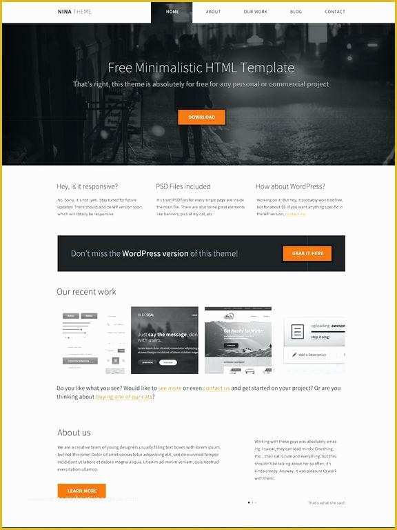 Simple Website Templates Free Download HTML with Css Of Minimal Parallax Website Templates Light Simple Template