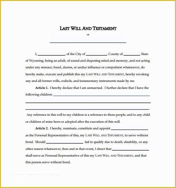 Simple Will Template Free Of Last Will and Testament form 9 Download Free Documents