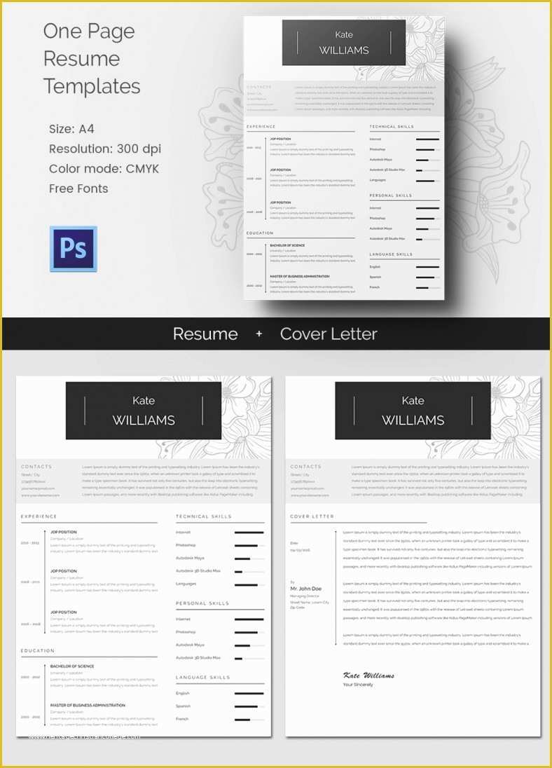 Single Page Resume Template Free Of 41 E Page Resume Templates Free Samples Examples