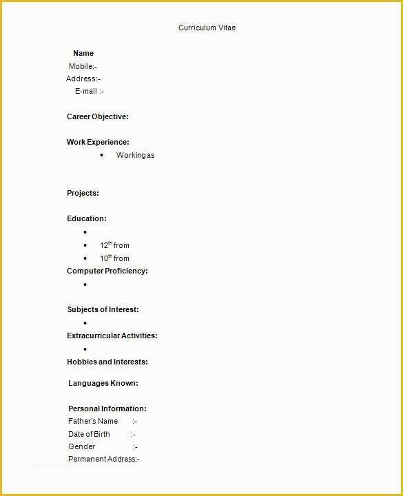 Single Page Resume Template Free Of 41 E Page Resume Templates Free Samples Examples