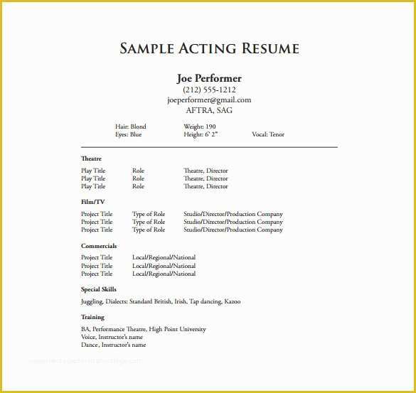 Single Page Resume Template Free Of E Page Resume Template 12 Free Word Excel Pdf